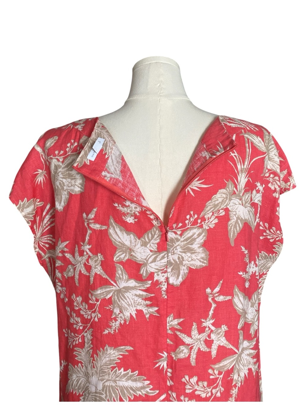 J.Jill Love Linen Tropical Floral Print 100% Linen Coastal Shift Dress Size XLP - Picture 7 of 12